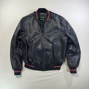 Vintage Danier leather bomber jacket with classic...